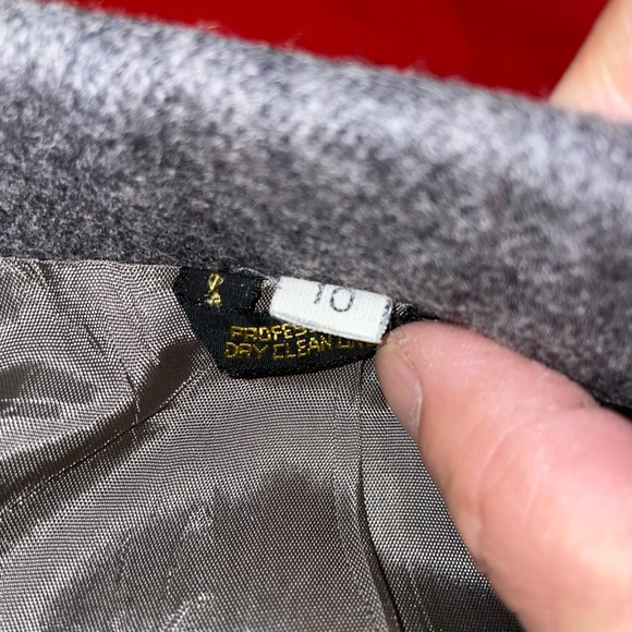 Cross Country Fashions Gray 100% wool jacket Size10 - Picture 7 of 11